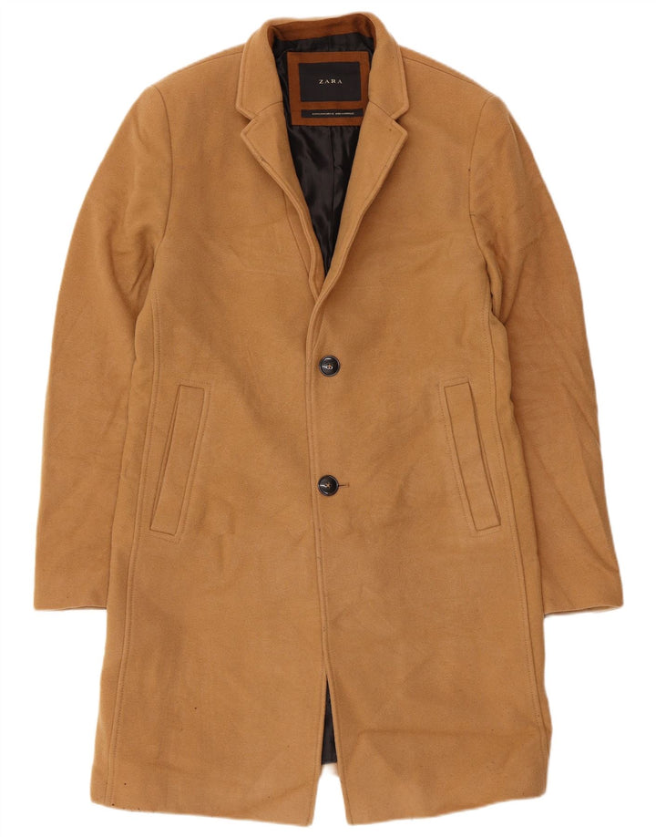 Zara Herrenmantel UK 38 Mittelbeige Wolle