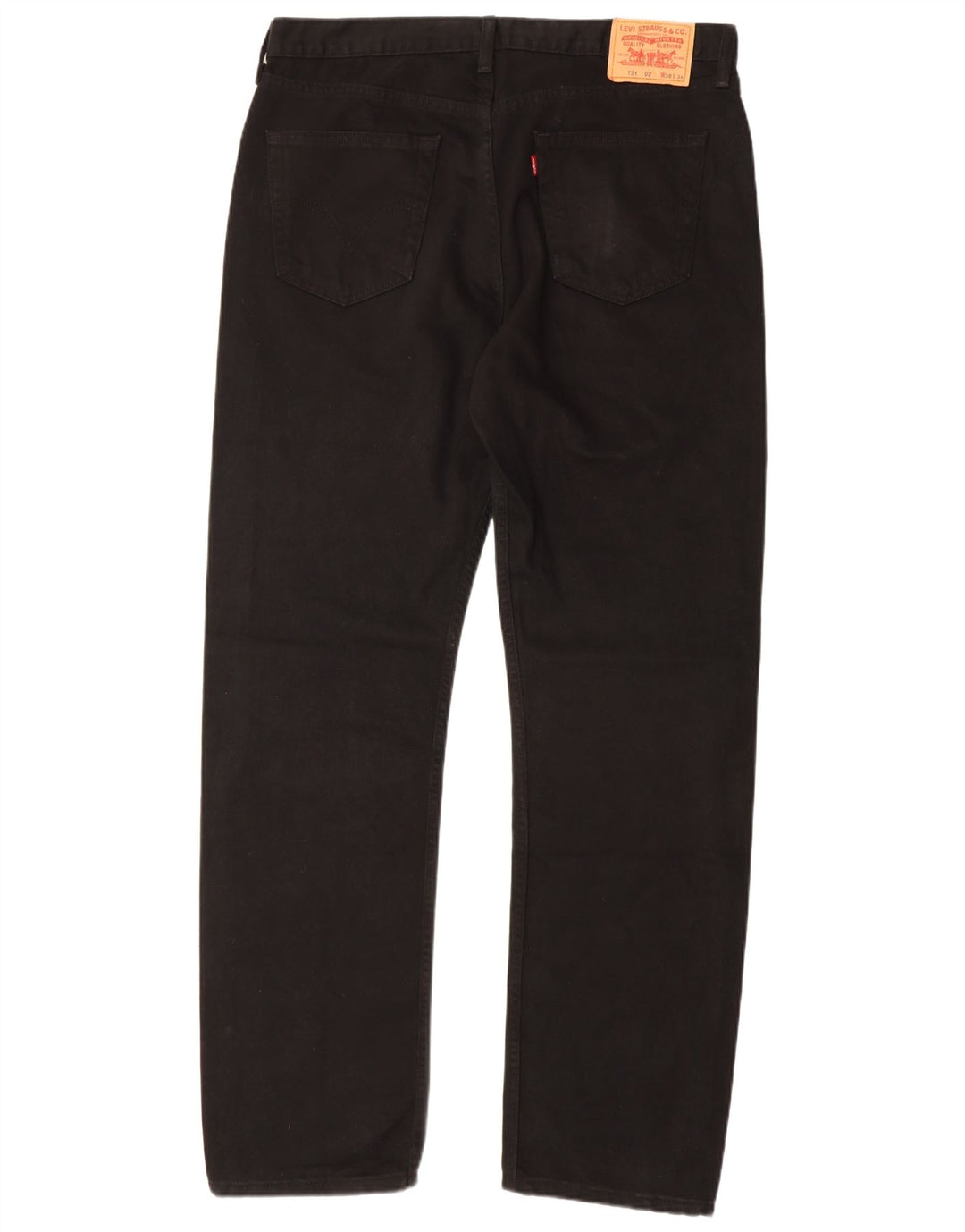 Levi's Herren 751 Straight Jeans W38 L34 Schwarze Baumwolle