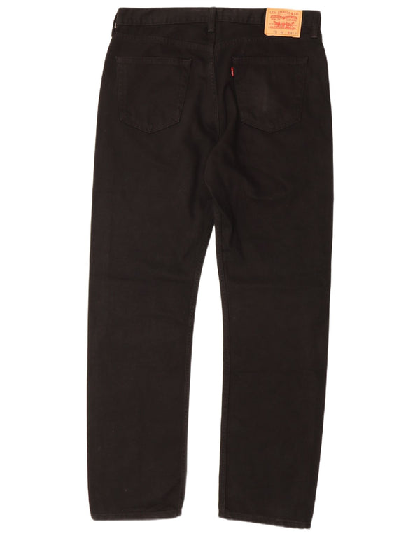 Levi's Herren 751 Straight Jeans W38 L34 Schwarze Baumwolle