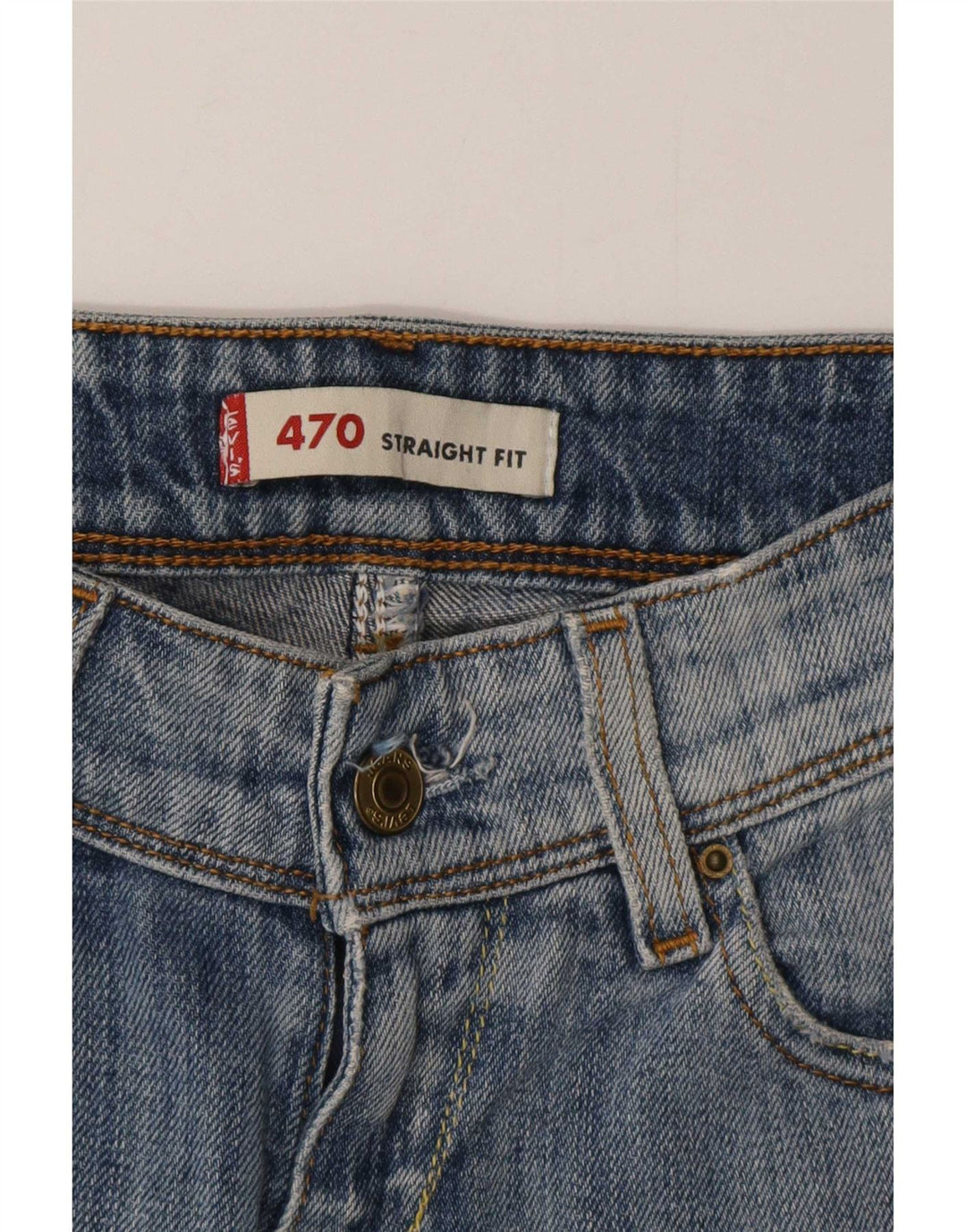 Levi's Damen 470 Straight Jeans W28 L26 Blau