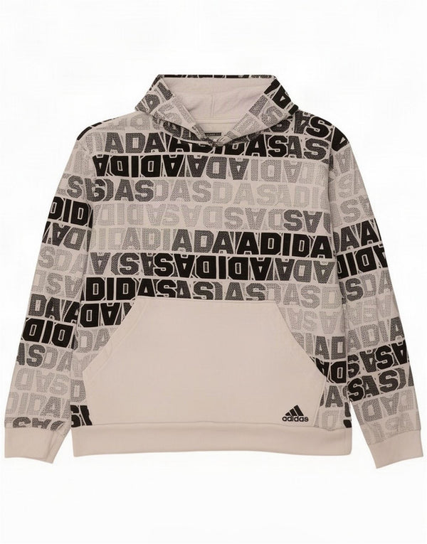 Adidas Kapuzenpullover mit Grafik für Jungen, 15–16 Jahre, weiße Baumwolle