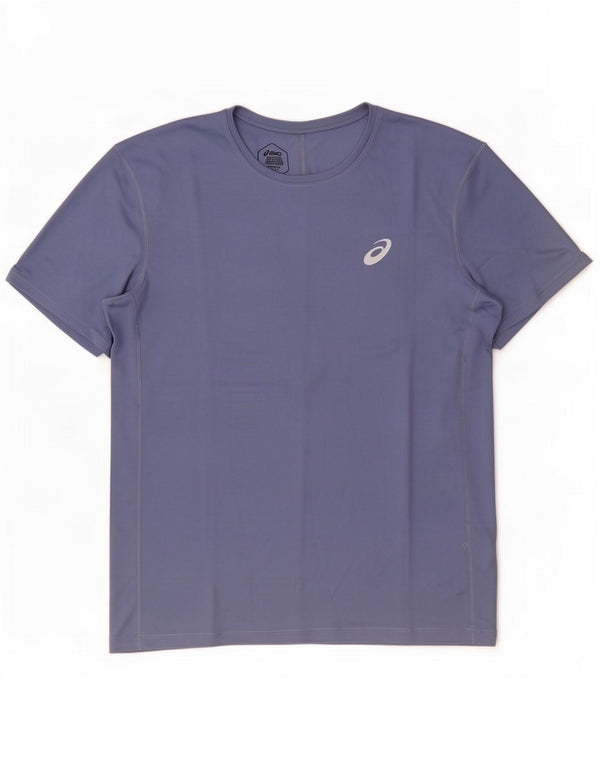 Asics Herren T-Shirt Top Large Marineblau Polyester
