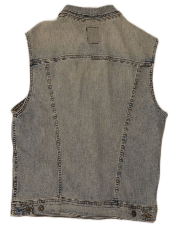Rifle Mens Denim Gilet UK 38 Medium Blue Cotton