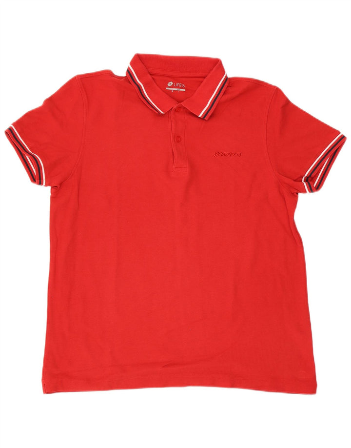 Lotto Herren-Poloshirt, groß, rote Baumwolle