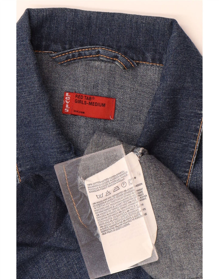 LEVI'S Mädchen-Pullover-Jeanskleid mit 3/4-Ärmeln, 11–12 Jahre, Mittelblau