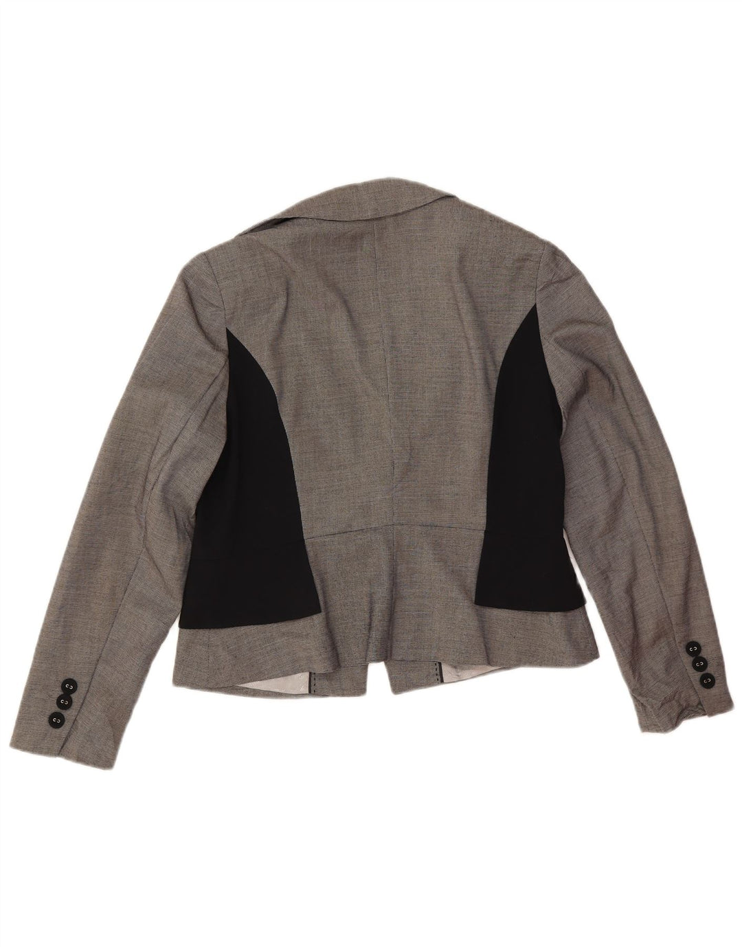 Marks & Spencer Damen Crop Blazer Jacke UK 14 Large Grau Farbblock