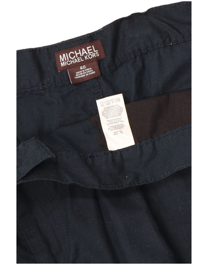 Michael Kors Herren Cargoshorts W40 XL Marineblaues Leinen