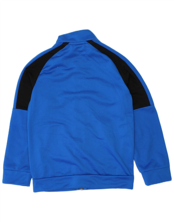 Puma Jungen Grafik-Trainingsanzug-Top-Jacke, 5–6 Jahre, blaues Farbblockdesign