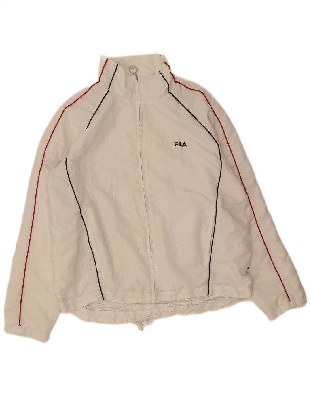 Fila Herren Trainingsanzug Top Jacke XL Weiß Polyester