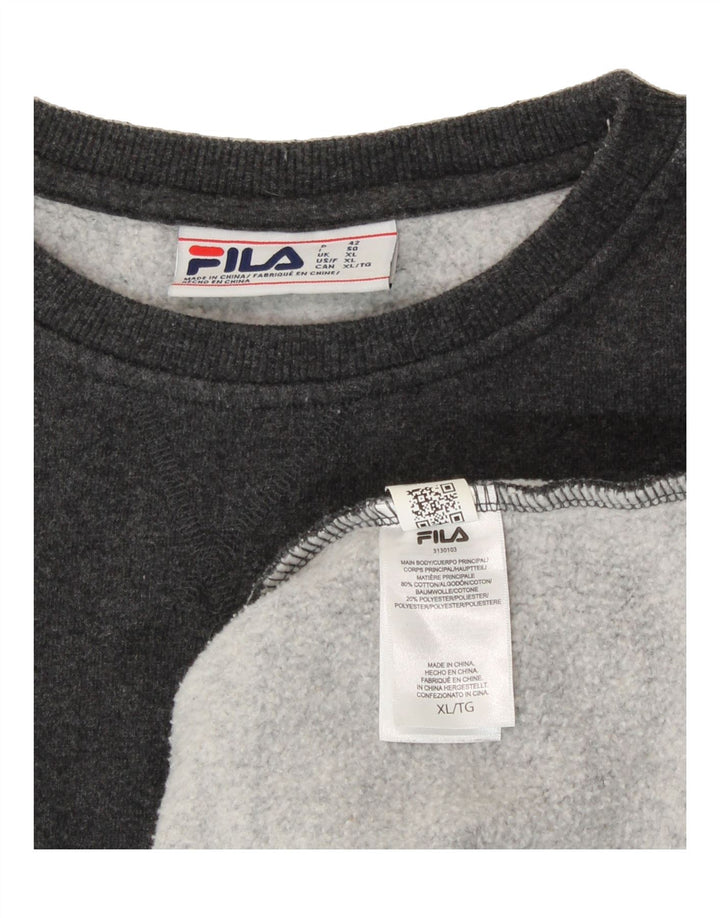 FILA Womens Sweatshirt Jumper UK 18 XL Grey Cotton Vintage Fila and Second-Hand Fila from Messina Hembry 