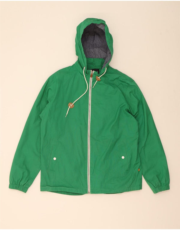 Farah Herren-Regenjacke mit Kapuze, UK 40, Größe L, grün, Baumwolle