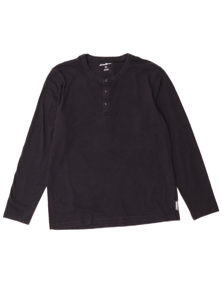 EDDIE BAUER Herren-Top, langärmelig, klein, marineblau, Baumwolle