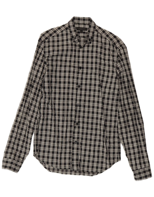 Calvin Klein Herrenhemd Medium Black Check Cotton