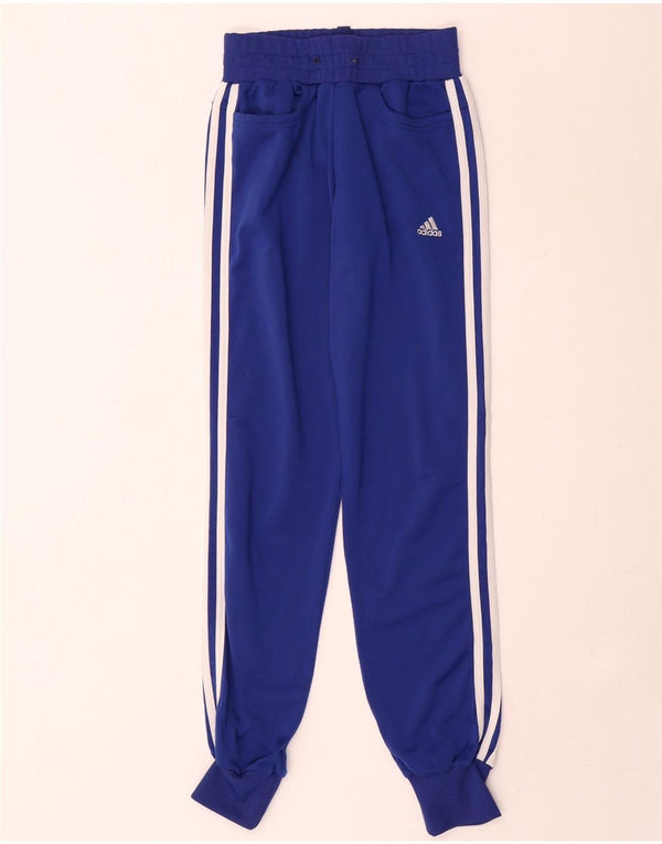 Adidas Damen Trainingshose Jogger UK 8 Small Marineblau Polyester