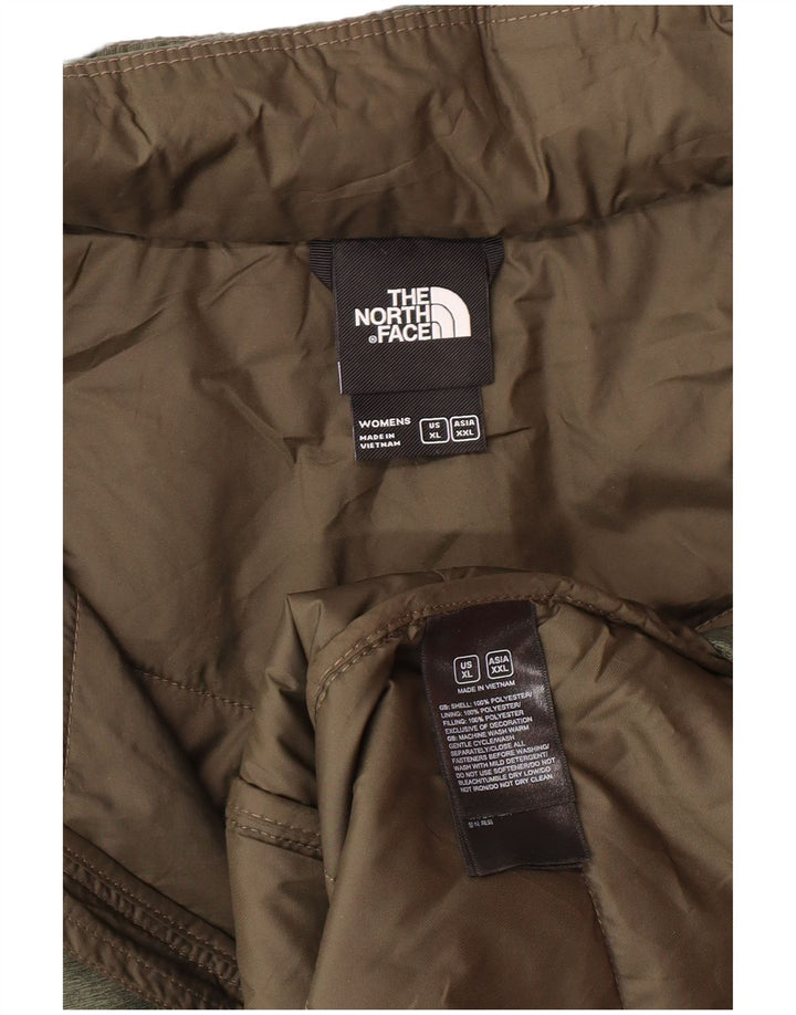 The North Face Damen Kapuzenmantel, gepolstert, UK 18, XL, Khaki, Polyester, modern