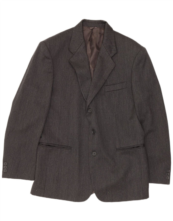 Cacharel Herren-Blazer mit 3 Knöpfen, Gr. 40, Größe L, Grau, Klassisch
