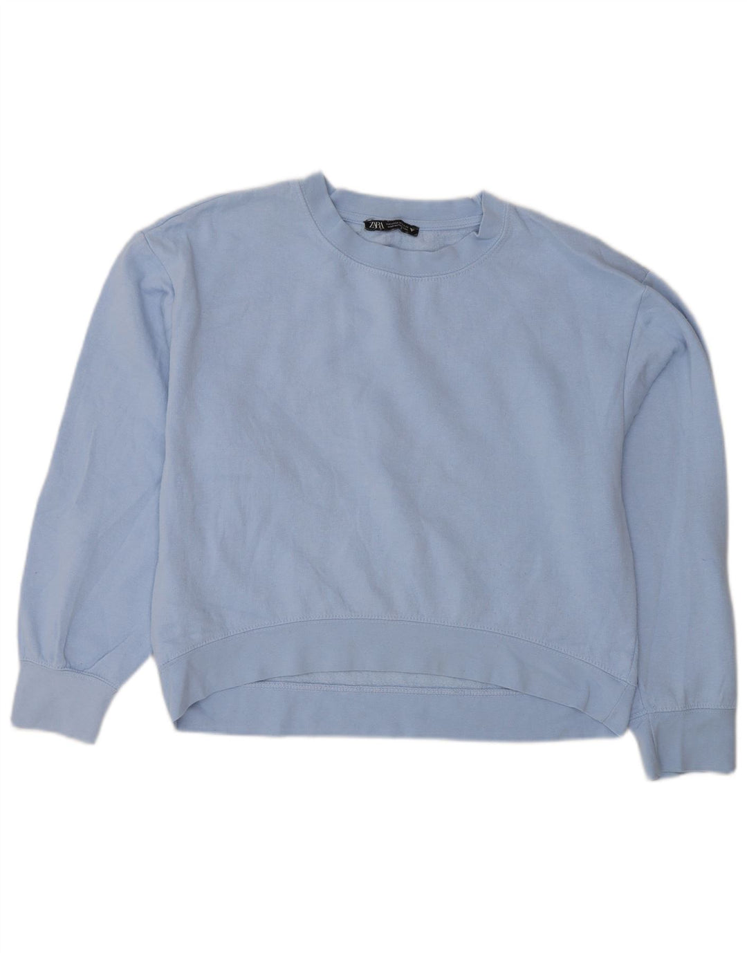 Zara Damen Sweatshirt-Pullover UK 14 Mittelblau