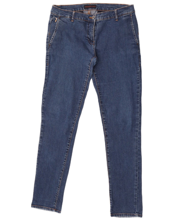 Trussardi Damen Skinny Jeans IT 40 Small W26 L31 Blaues Polyester