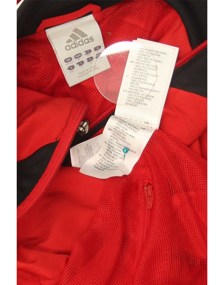 Adidas Herren-Trainingsanzugoberteil mit Grafik, UK 40/42, Mittelrot, Farbblock