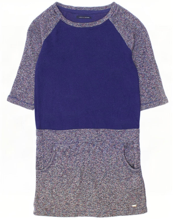 Tommy Hilfiger Pulloverkleid für Mädchen, 6–7 Jahre, Größe S, Marineblau meliert