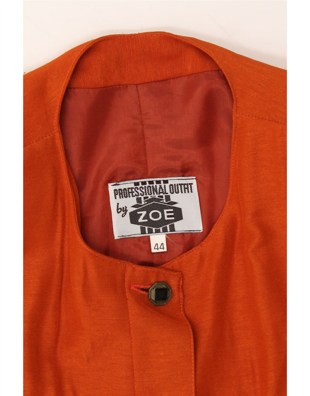 ZOE Womens 2 Button Blazer Jacket IT 44 Medium Orange Vintage Zoe and Second-Hand Zoe from Messina Hembry 