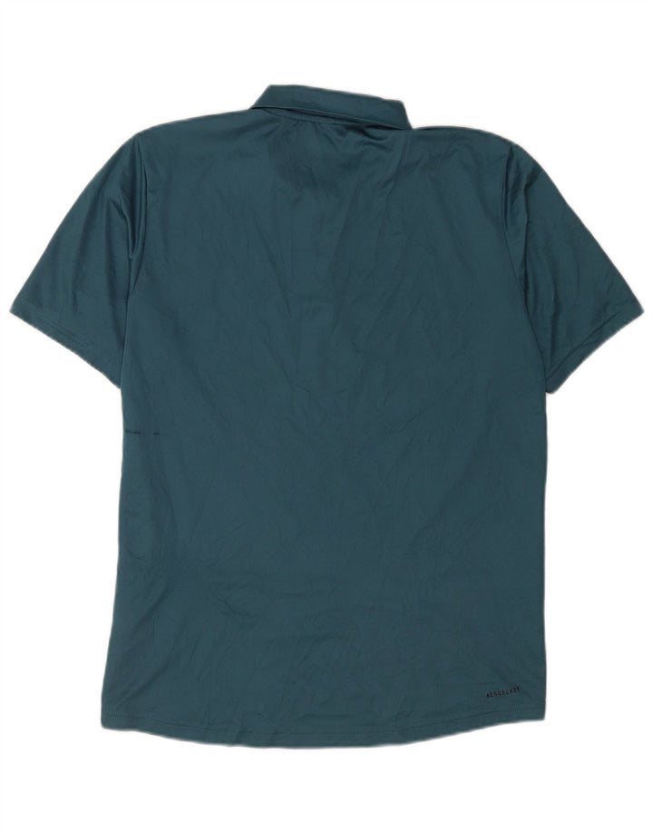 Adidas Herren Poloshirt Mittelblaues Polyester