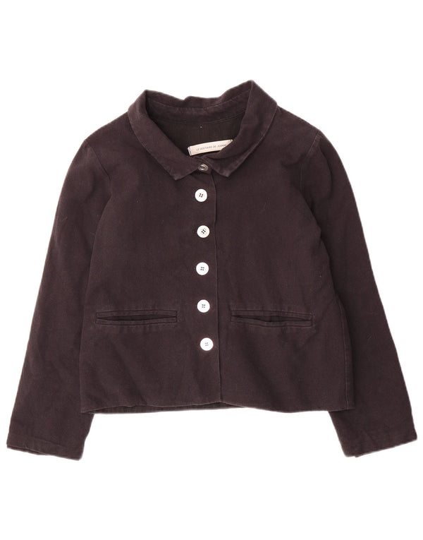 Le Vestiaire De Jeanne Damen Bomberjacke UK 8 Small Schwarze Baumwolle