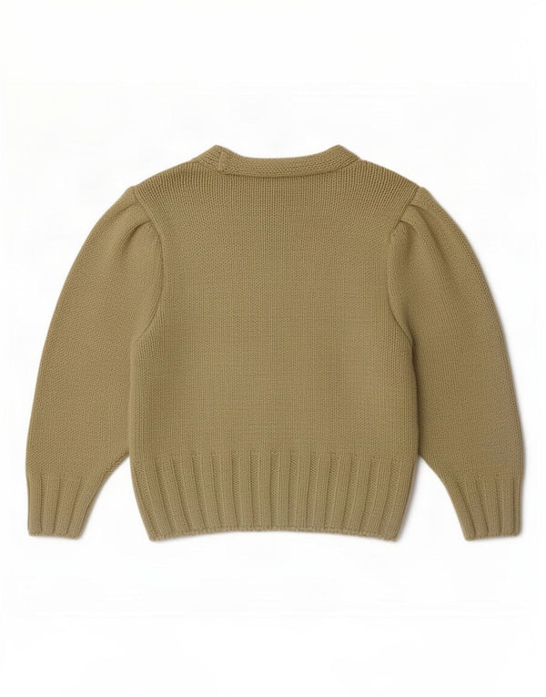 Zara Damen-Cardigan-Pullover UK 10 Small Grüne Baumwolle