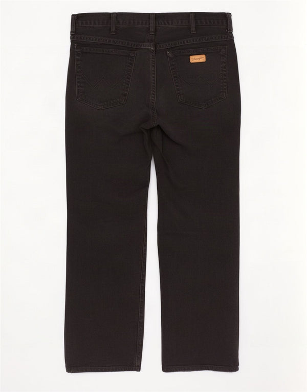 Wrangler Herren Texas Straight Jeans W35 L30 Schwarze Baumwolle