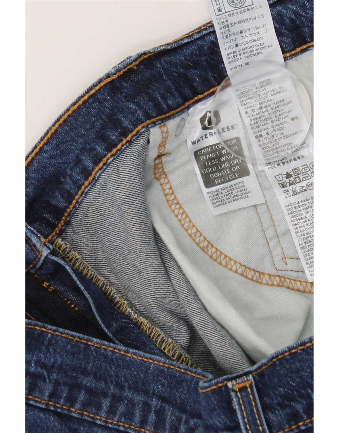Levi's Herren 505 Straight Jeans W40 L22 Blaue Baumwolle