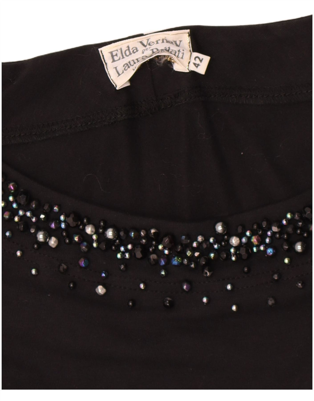 Vintage Damen Maxikleid IT 42 Medium Schwarz