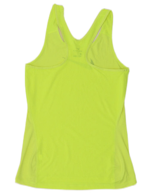 Nike Damen Dri Fit Graphic Vest Top UK 12 Mittelgelb