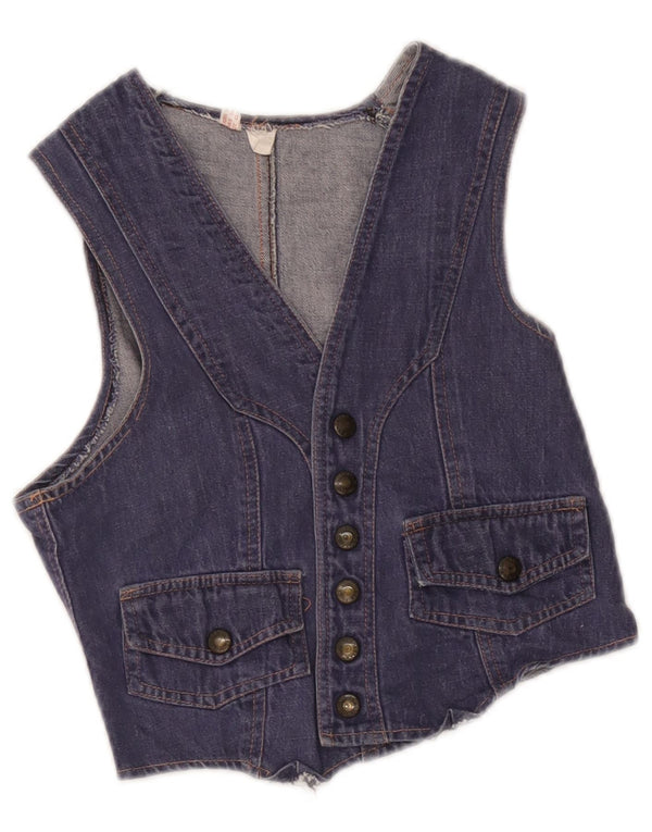 Vintage Mädchen Jeansweste 8-9 Jahre Blau