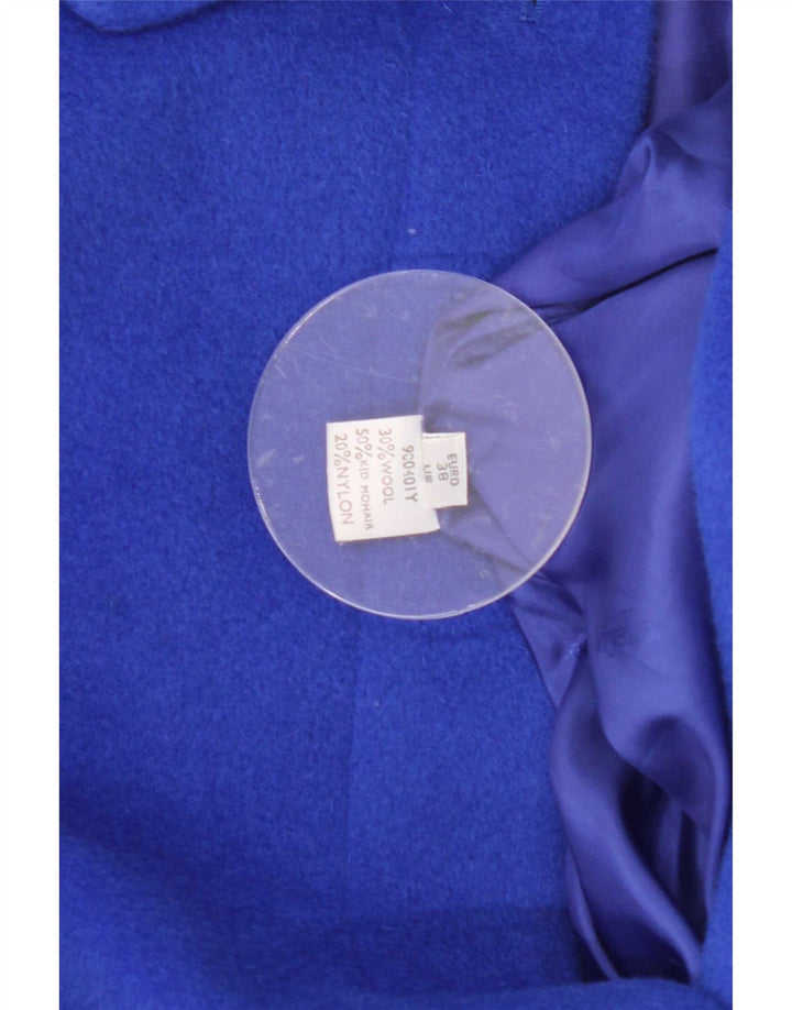 Viyella Damen Übergroßer Mantel UK 12 Mittelblaues Mohair