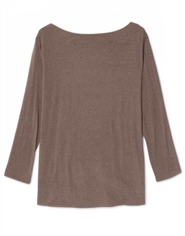 Massimo Dutti Damen Top 3/4 Ärmel UK 12 Mittelgraue Viskose