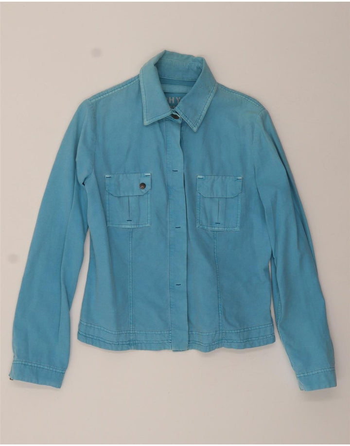 MURPHY & NYE Womens Bomber Jacket UK 14 Medium Blue Cotton Vintage Murphy & Nye and Second-Hand Murphy & Nye from Messina Hembry 