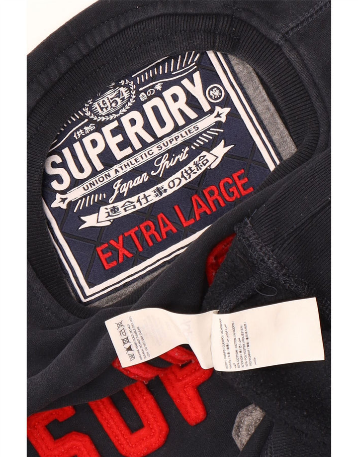 Superdry Herren Grafik-Sweatshirt-Pullover XL aus marineblauer Baumwolle