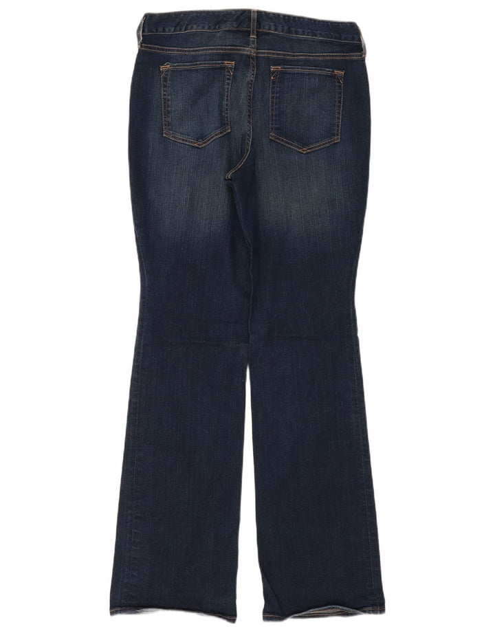 EDDIE BAUER Damen Curvy Bootcut Jeans US 8 Medium W34 L32 Marineblau