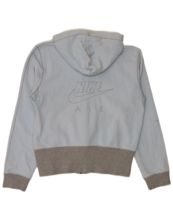 Nike Damen Graphic Zip Hoodie Pullover UK 14/16 Large Blau