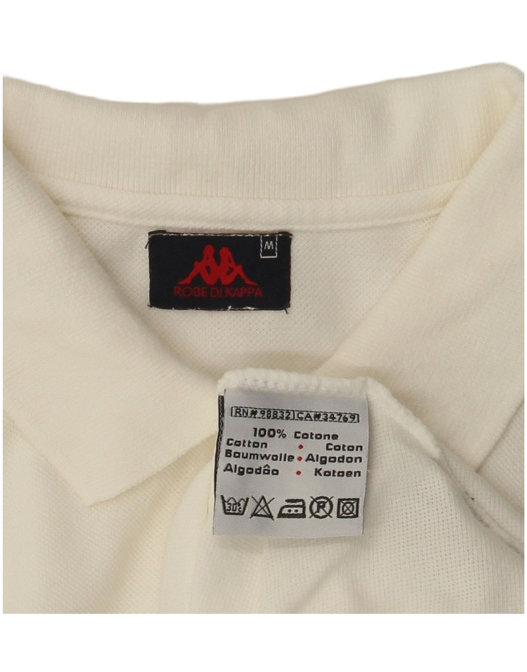 KAPPA Damen ärmelloses Poloshirt UK 12 Mittelweiße Baumwolle