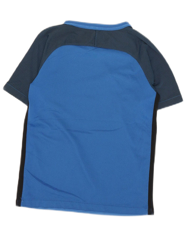 Nike Dri Fit T-Shirt-Oberteil für Jungen, 10–11 Jahre, Mittelblau, Farbblock