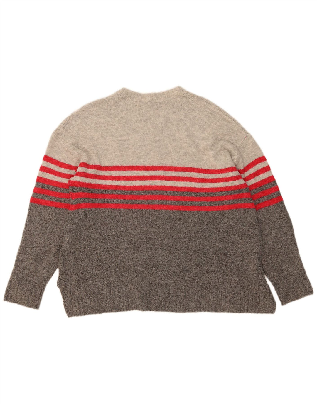Marks & Spencer Damen-Pullover mit Rundhalsausschnitt, Gr. 40, Größe L, grau gestreift