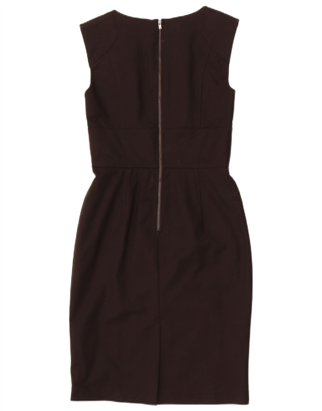 French Connection Ärmelloses Damen-Etuikleid, UK-Größe 12, Mittelschwarz, Baumwolle