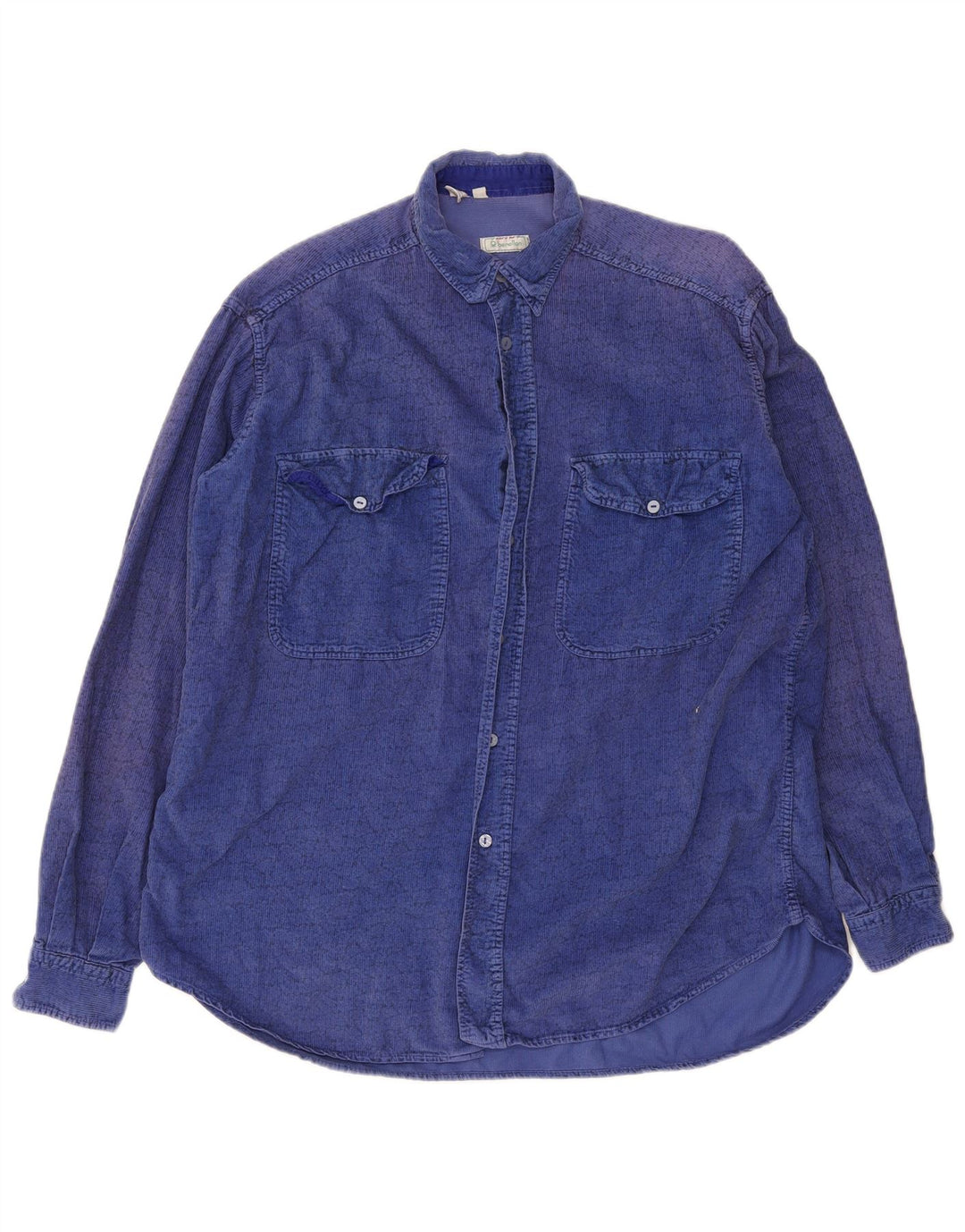 Benetton Herren Cordhemd XL Blau