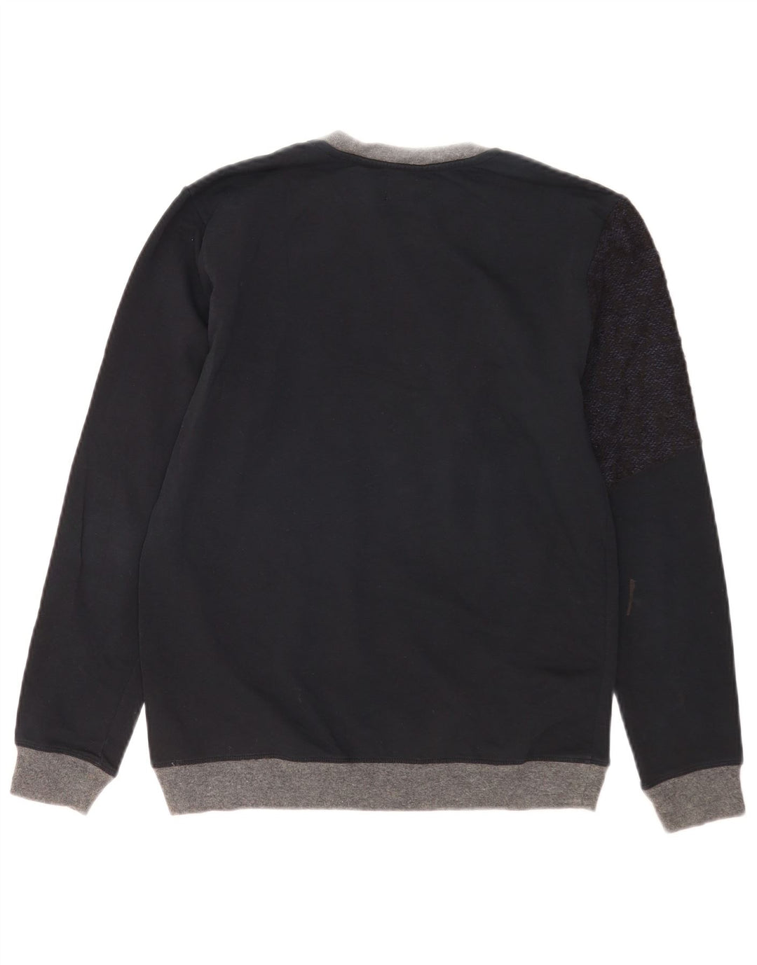 Zara Herren-Pullover mit Rundhalsausschnitt, Größe S, Marineblau, Farbblock