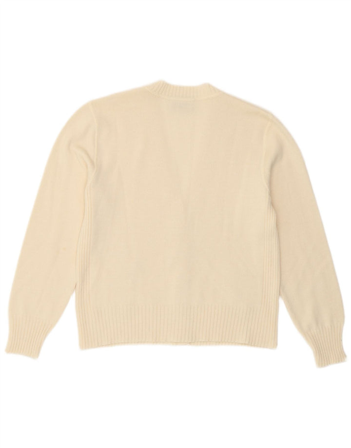 Lucia Damen-Cardigan-Pullover UK 14 Medium Off White Polyacryl