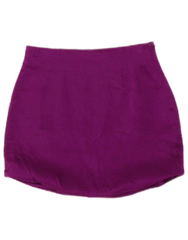 Zara Damen Minirock mit hoher Taille, Größe S, W24, Lila