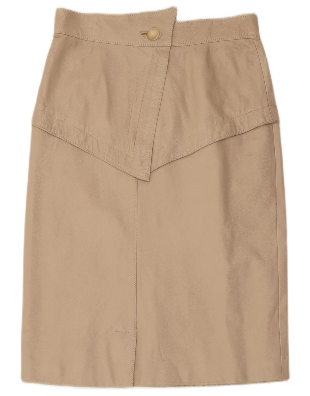 Vintage Damen Lederrock W28 Mittelbeige