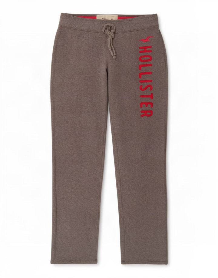 Hollister Damen-Trainingshose mit Grafik, UK 14, Mittelgrau