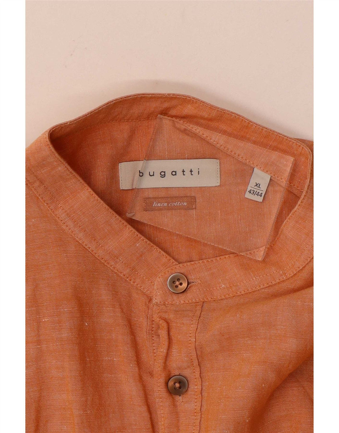 Bugatti Herren Pullover Shirt Größe 43/44 XL Orange Leinen